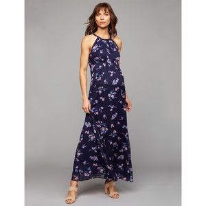 🤰🏼 A Pea in the Pod Halter Maxi Dress